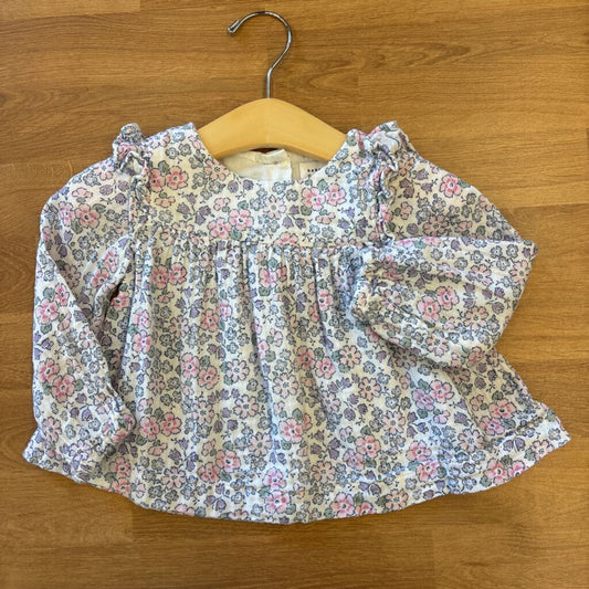 Baby Gap Floral LS Top - 12/18m