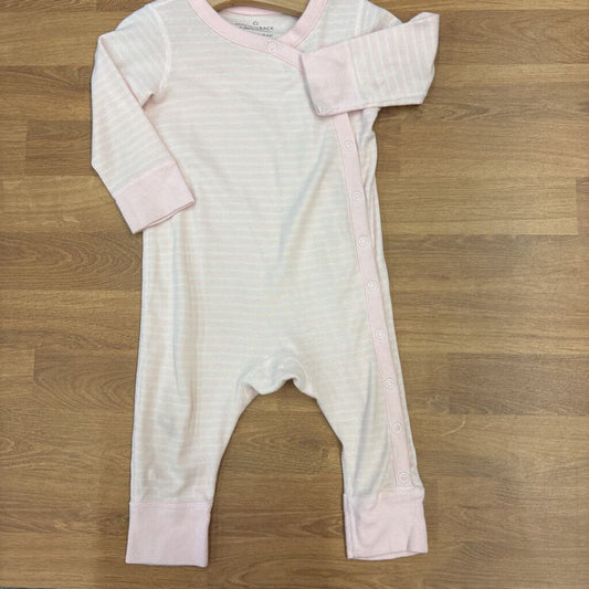 Hanna Andersson Stripe Snap Sleeper - 12/18m