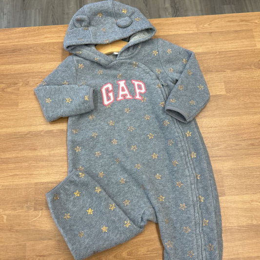 Baby Gap Fleece Star Coverall (wash wear) - 12/18m
