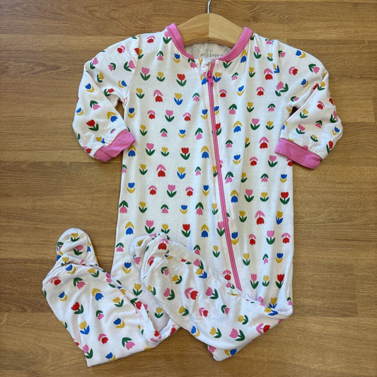 Milkberry Bamboo Floral Zip Sleeper - 3/6m