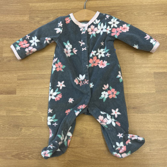 Carter's Fleece Floral Snap Sleeper - NB