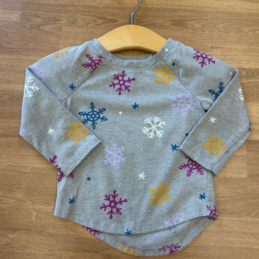 Cat & Jack Snowflake LS Tee - 12m