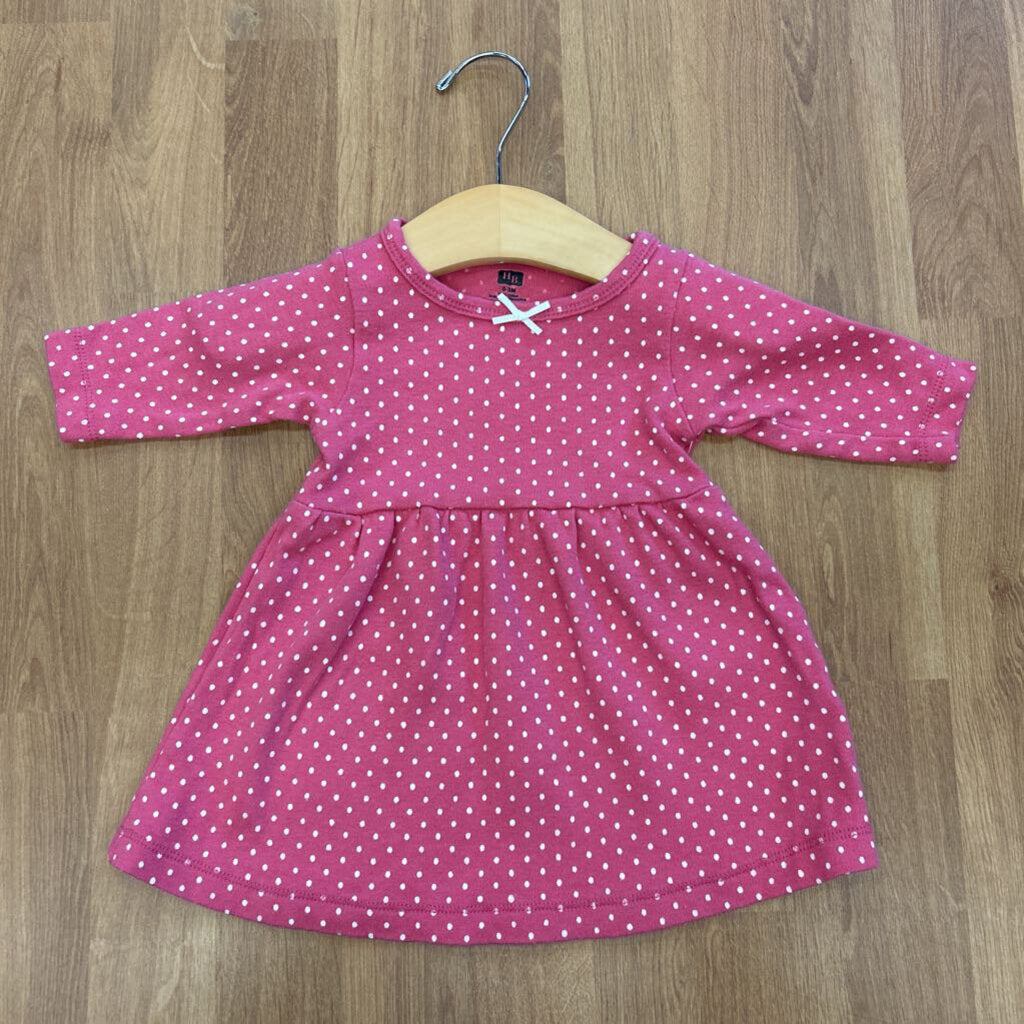 HB Dot LS Dress - 0/3m