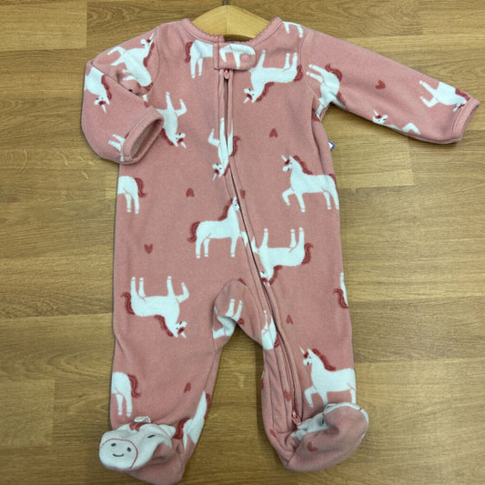 Carter's Fleece Unicorn Zip Sleeper - 0/3m
