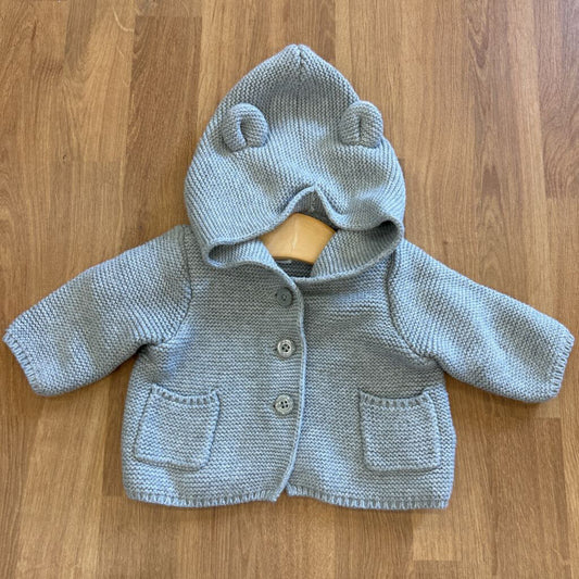Baby Gap Knit Hoodie Cardigan - 0/3m