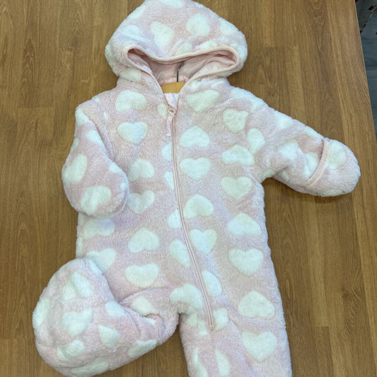 Rothschild Heart Fleece Bunting - 3/6m