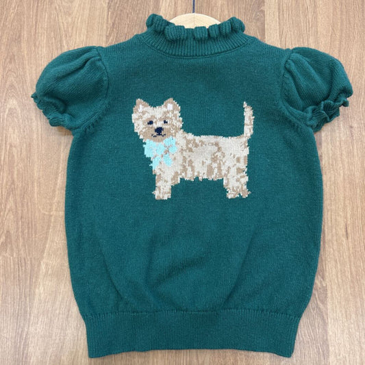 Janie & Jack Dog Knit SS Sweater - 2T