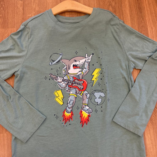 Cat & Jack Space Shark LS Tee - 12/14