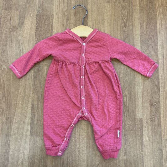 Burt's Bees Snap LS Romper - NB