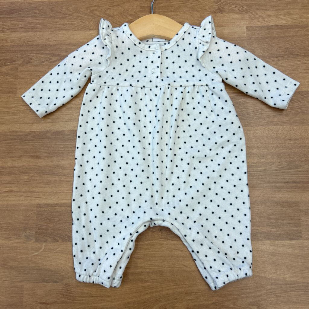 Old Navy Dot LS Romper - 0/3m