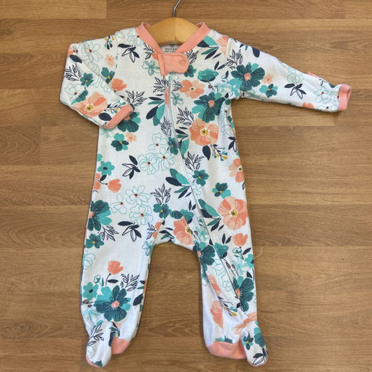Honest Floral Zip Sleeper - 0/3m