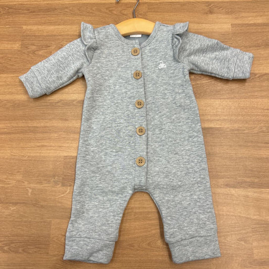 NWT Baby Lined LS Romper - 0/3m