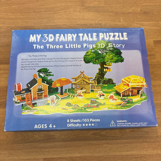 NEW My 3D Fairy Tale Puzzle - Three Little Pigs
