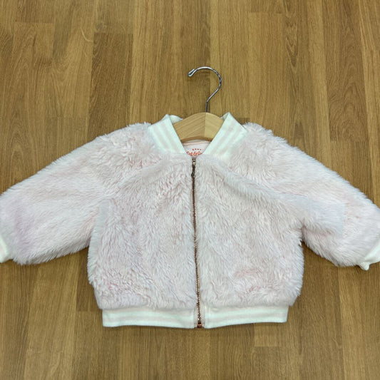 Cat Jack Fuzzy Zip Jacket 6/9m