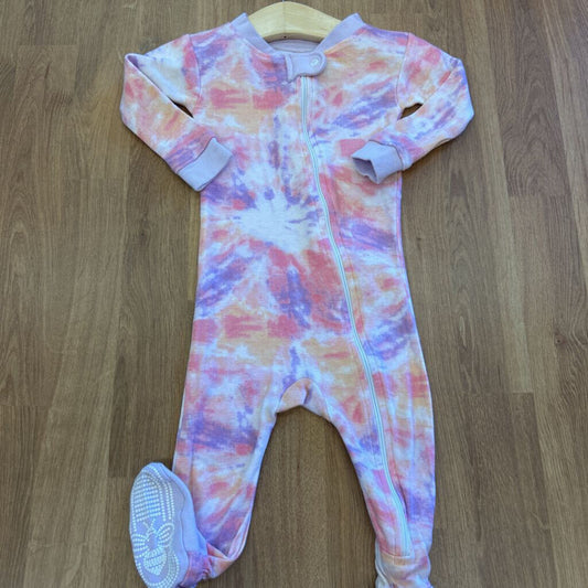 Burt's Bees Tie Dye Zip Sleeper (wash wear) - 3/6m