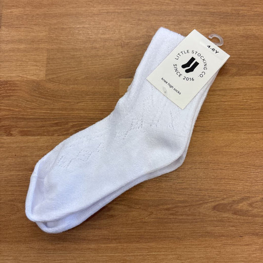 NEW Little Stocking Co. White Knee High Socks - 4/6