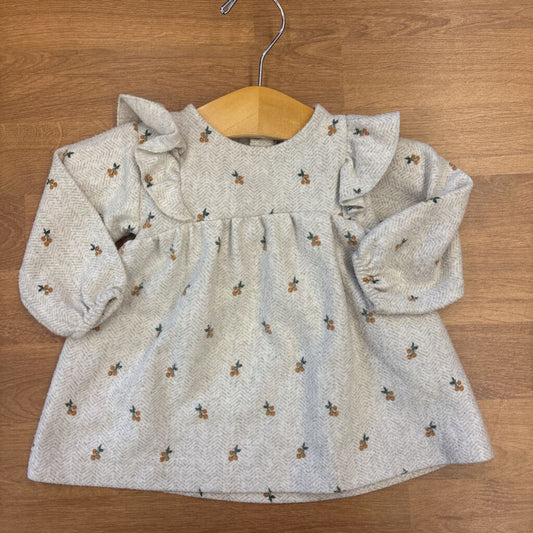 Zara Floral LS Dress - 3/6m