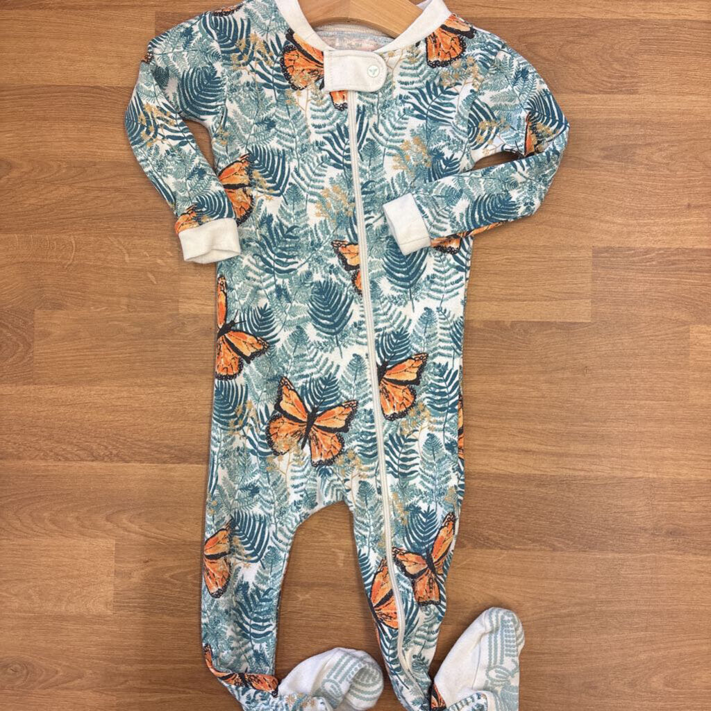 Burt's Bees Butterfly Zip Sleeper - 6/9m
