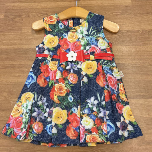 Lilax Floral Belted Party Dress - 2