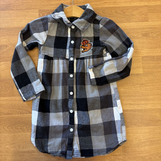 Colosseum OSU Beaver Plaid LS Dress 2T