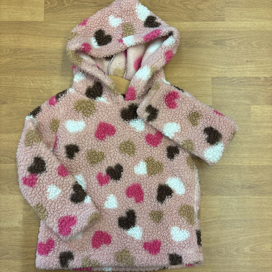 Children's Place Heart Sherpa Hoodie - 2T