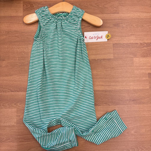 NWT Cat & Jack Stripe Tank Romper - 12m