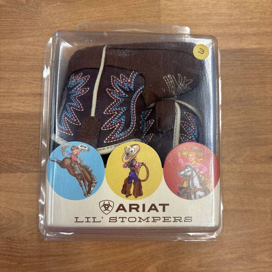 NEW Ariat Lil' Stompers Cowboy Crib Shoes - 3