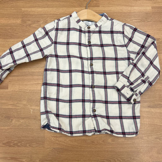 Zara Plaid LS Button Up - 3/4