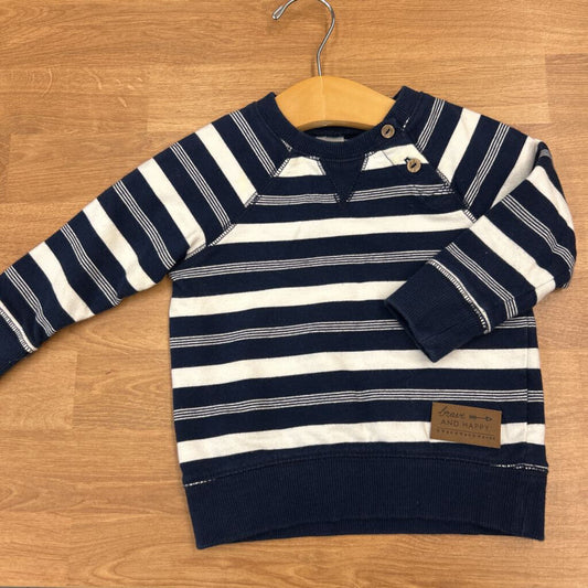 H&M Stripe LS Crewneck - 6/9m