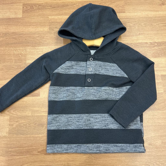 Old Navy Stripe LS Hoodie Henley - 2T