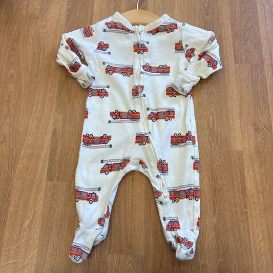 Old Navy Firetruck Zip Sleeper - 0/3m