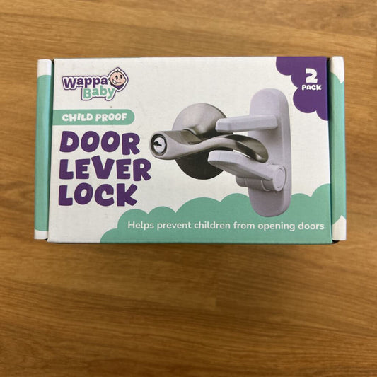 NEW Wappa Baby Door Lever Lock - 2 Pack