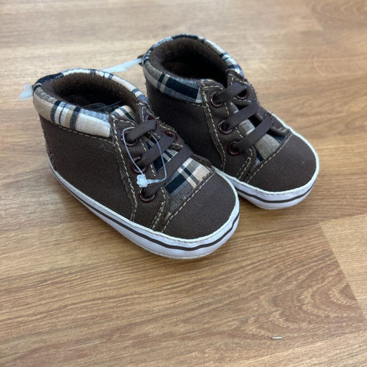 NEW Little Me Brown Crib Shoes - 6/9m