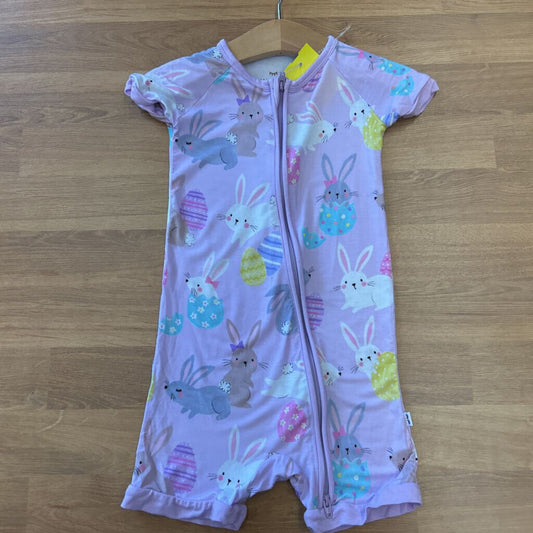Little Sleepies Bamboo Bunny Shortie Romper - 2T