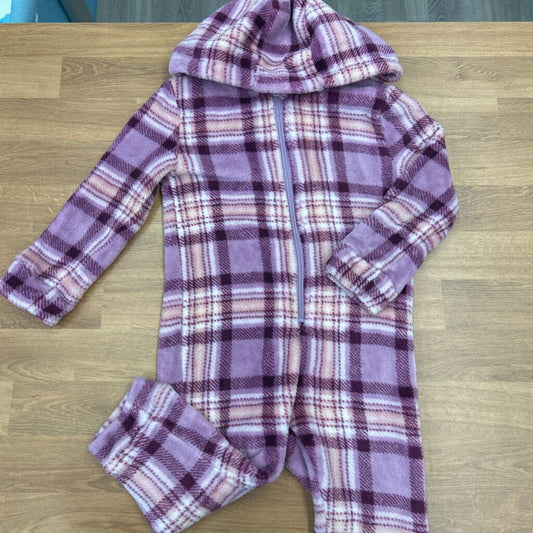 Dip Plaid Fleece Hoodie One Piece - 3T