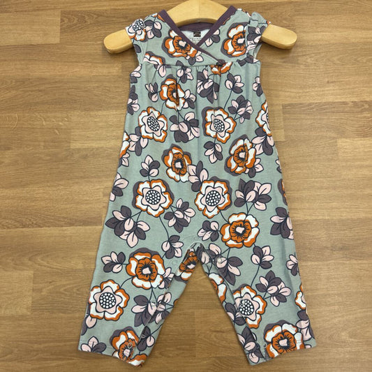 Tea Floral SS Romper - 3/6m