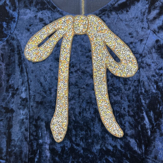 Hanna Banana Velvet Bow LS Dress - 3T