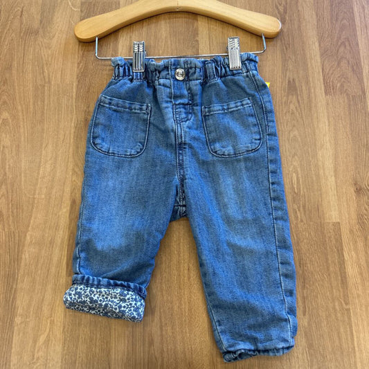 H&M Lined Pull On Jeans - 12m