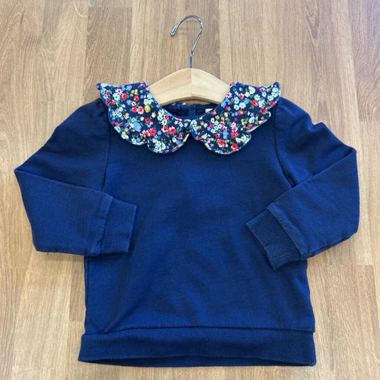 Janie & Jack Floral Collar LS Top - 2T