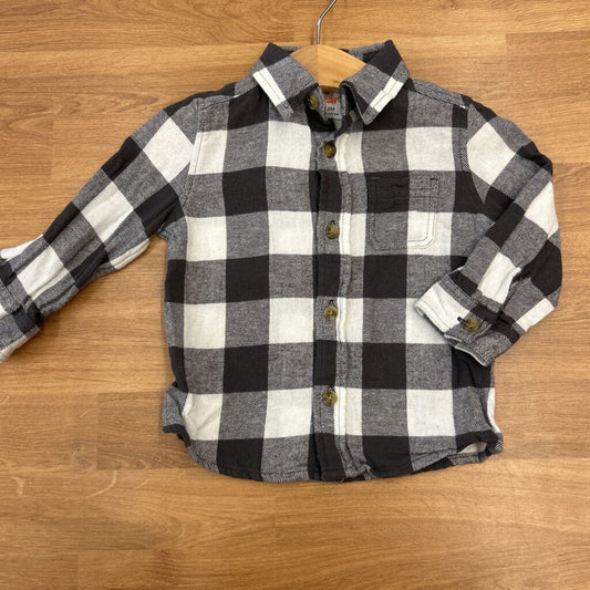 Jumping Beans Plaid LS Button Up - 12m