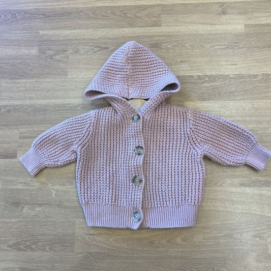 Old Navy Knit Hoodie Cardigan - 3/6m