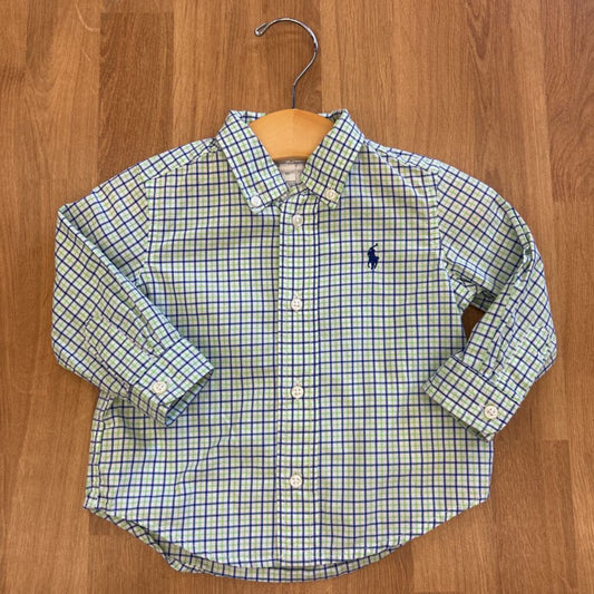 Ralph Lauren Plaid LS Button Up - 9m