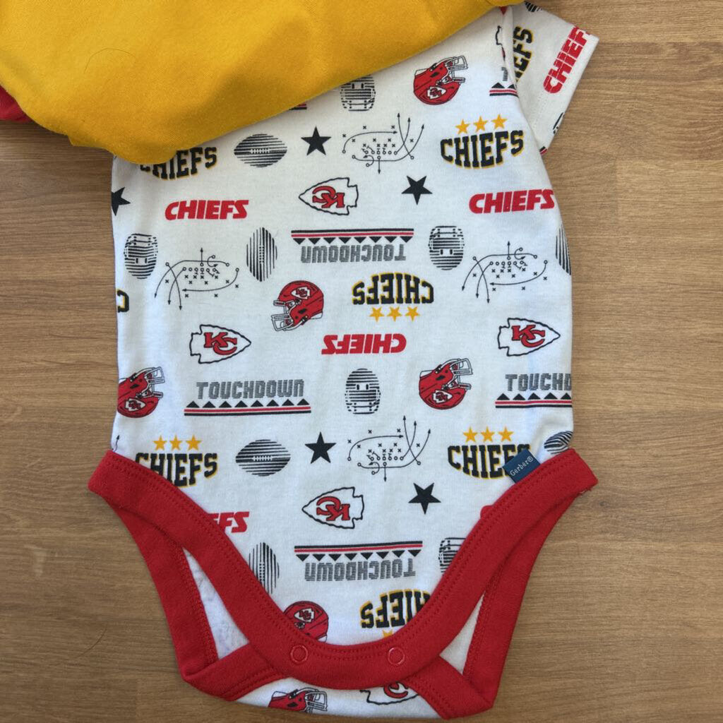NFL x Gerber Set of 3 SS Onesies Chiefs - 0/3m
