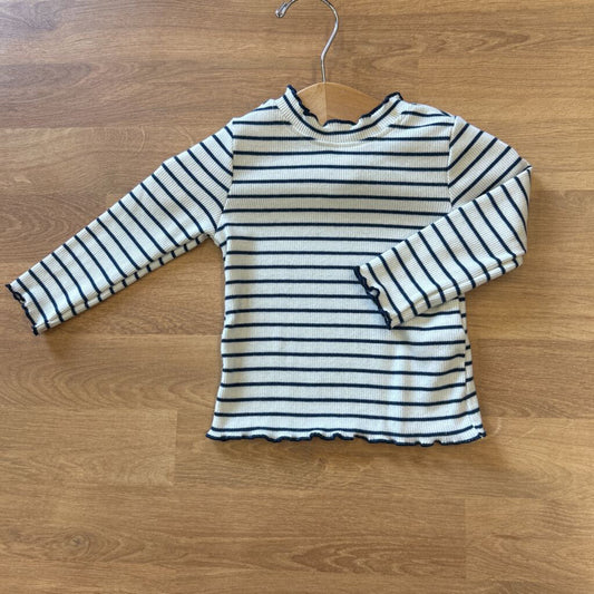 Old Navy Ribbed Stripe LS Tee - 3/6m