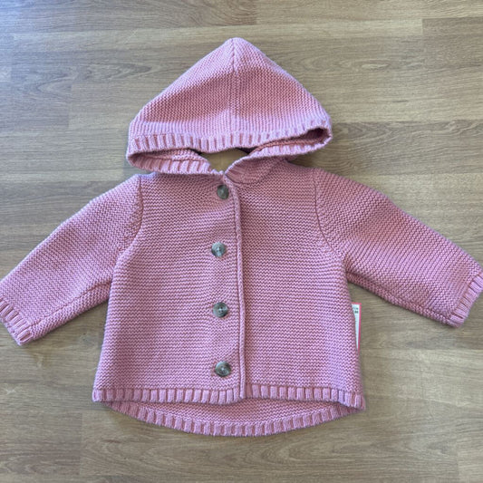 Old Navy Knit Hoodie Cardigan - 3/6m