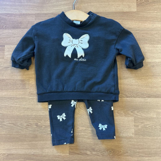 H&M Ma Cherie Bow Two Pc Set - 6m