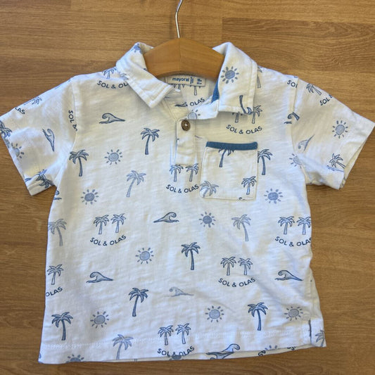 Mayoral Palm Tree SS Polo - 18m