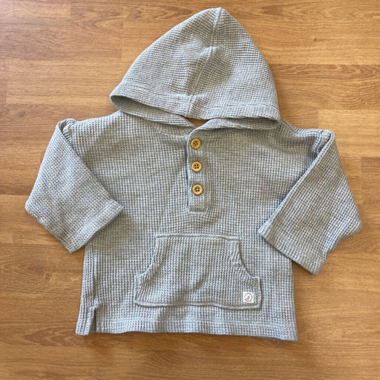 Little Planet Waffle Knit LS Hooded Tee - 6m