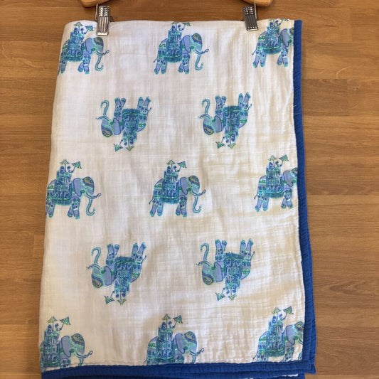Pottery Barn Kids x Lilly Pulitzer Elephant Stroller Blanket