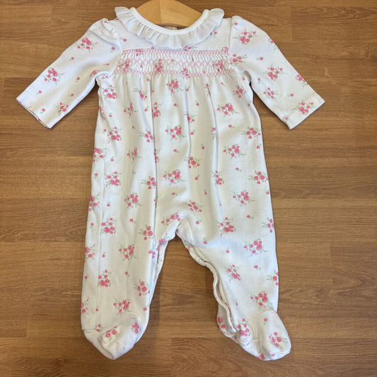 Little Me Floral Smocked Coverall - 3m